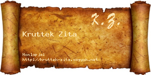 Kruttek Zita névjegykártya